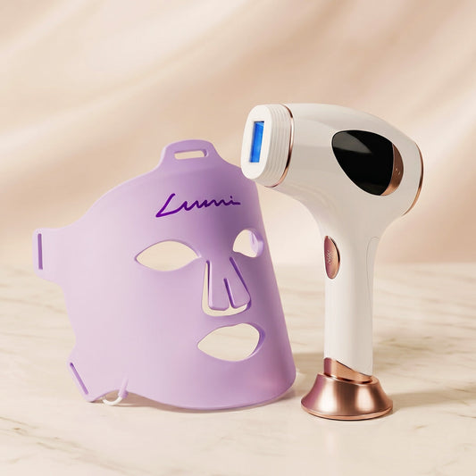 Épilateur à lumière pulsée «Hilda» + Masque de luminothérapie «Lumi»